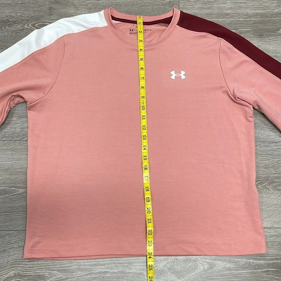 Under Armour Rival Terry Colorblock Crewneck Long Sleeve Loose Fit Top L - Picture 8 of 16